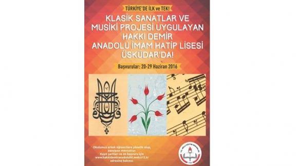 Türkiyede Bir İlk;  Anadolu İmam Hatip Liselerinde Klasik Sanatlar ve Mûsikî Projesi